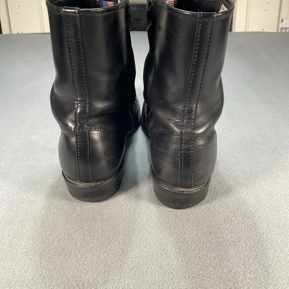 Vintage Iron Age Men's 12EEE Leather Boots Side Zip USA Union Made No Insoles